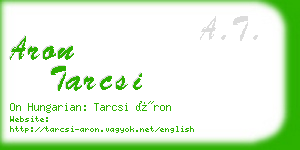 aron tarcsi business card